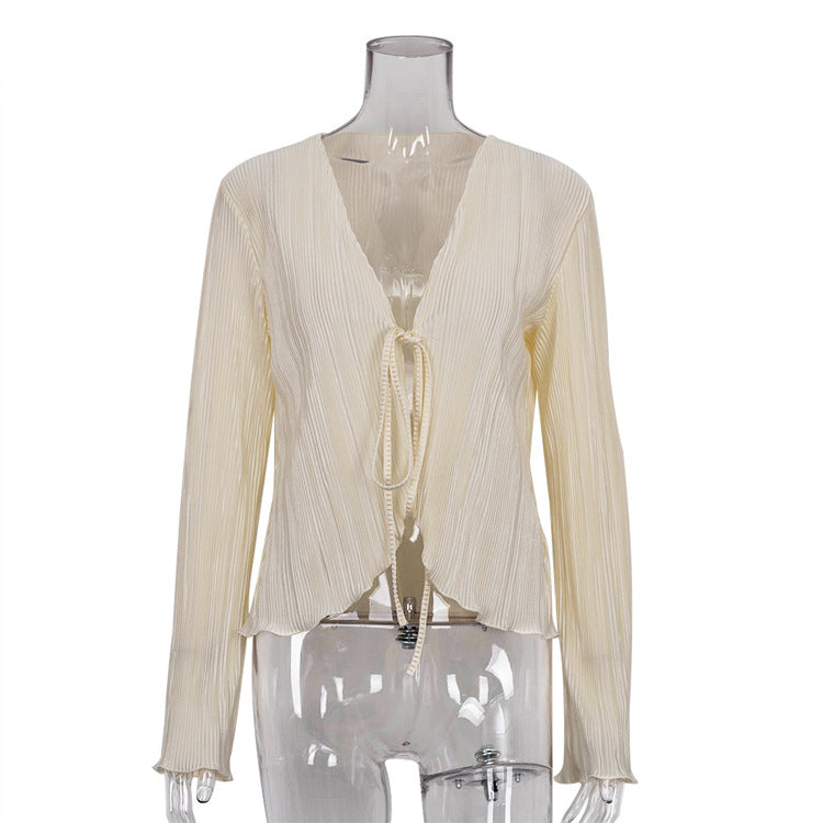 Summer Sexy Crop Top with Flared Sleeves Blouses