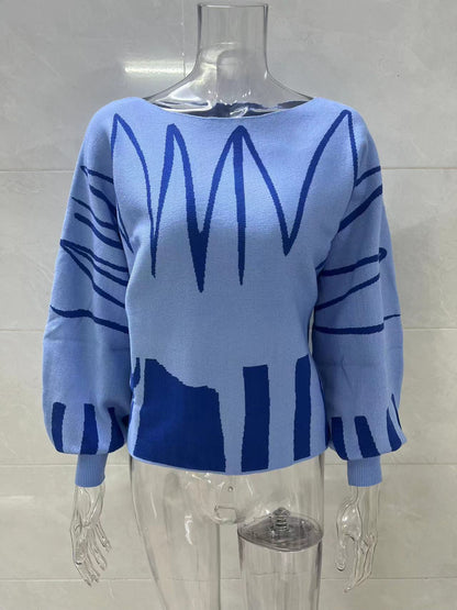 Designed Casual Knitted Pullover Sweaters
