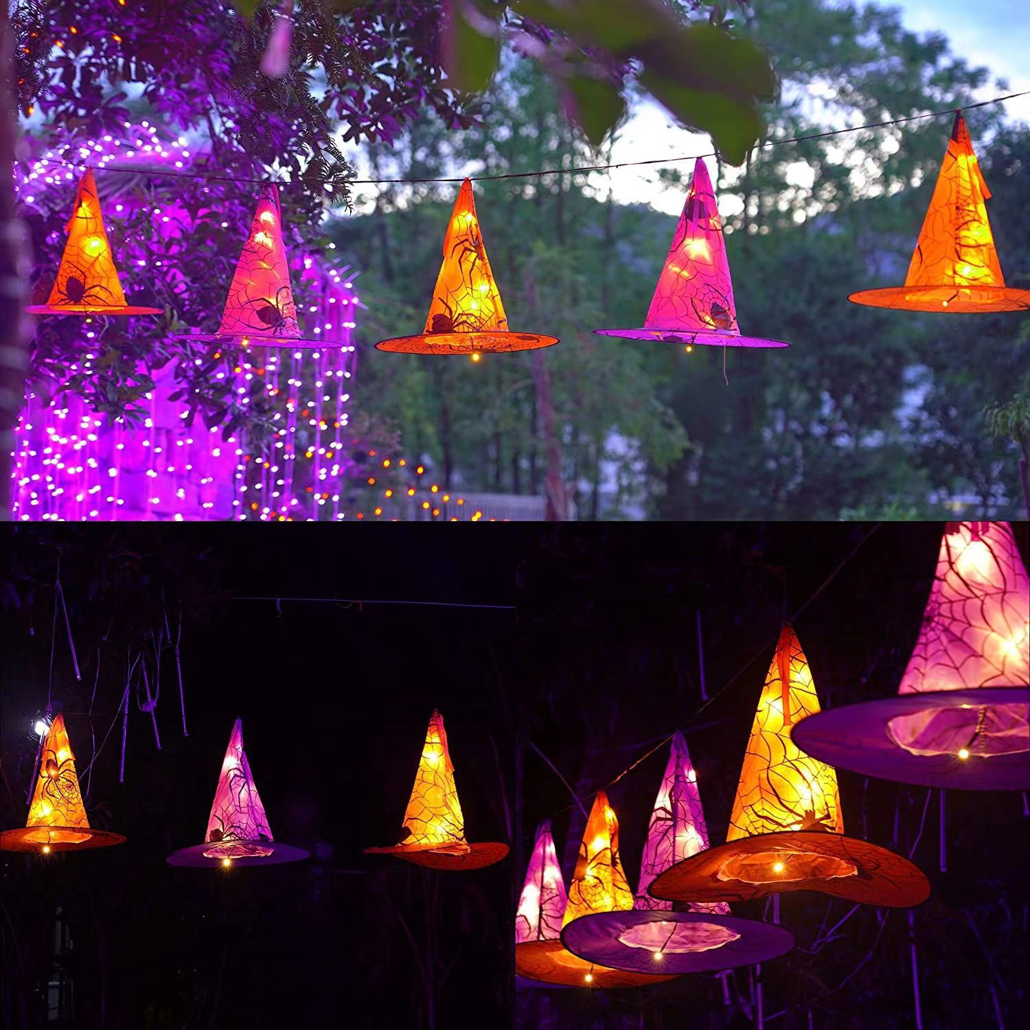 Glowing Witch Hat Light - Spooky Halloween Decor LED Witch Hat