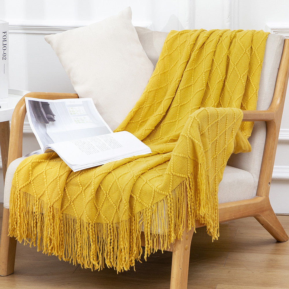 Boho Fringe Sofa Blanket