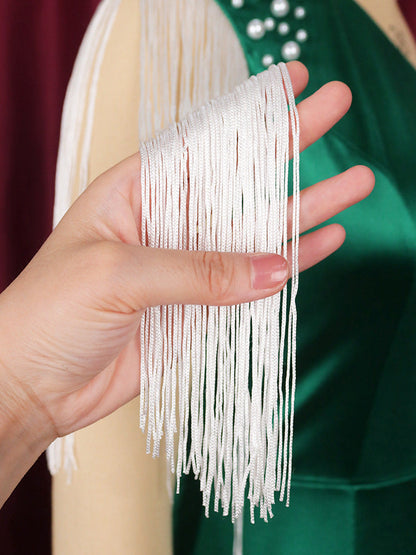 Sexy One Shoulder Tassels Bodycon Party Dresses-Dresses-Free Shipping at meselling99