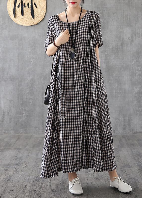 Vintage Summer Cozy Patchwork Linen Quilting Dresses Runway-Summer Dress Long-One Size-The Same as Picture-Free Shipping at meselling99