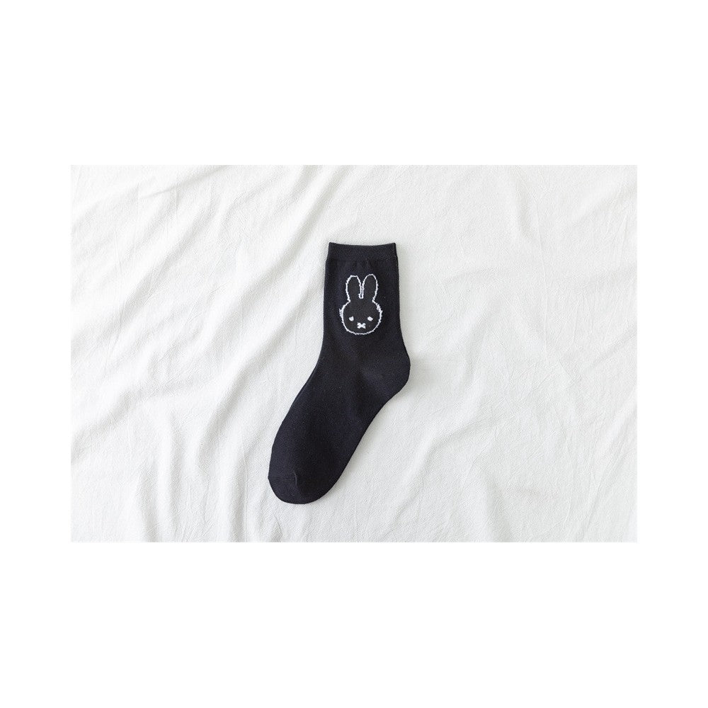 Cute Cartoon Rabbit Simple Cotton Socks