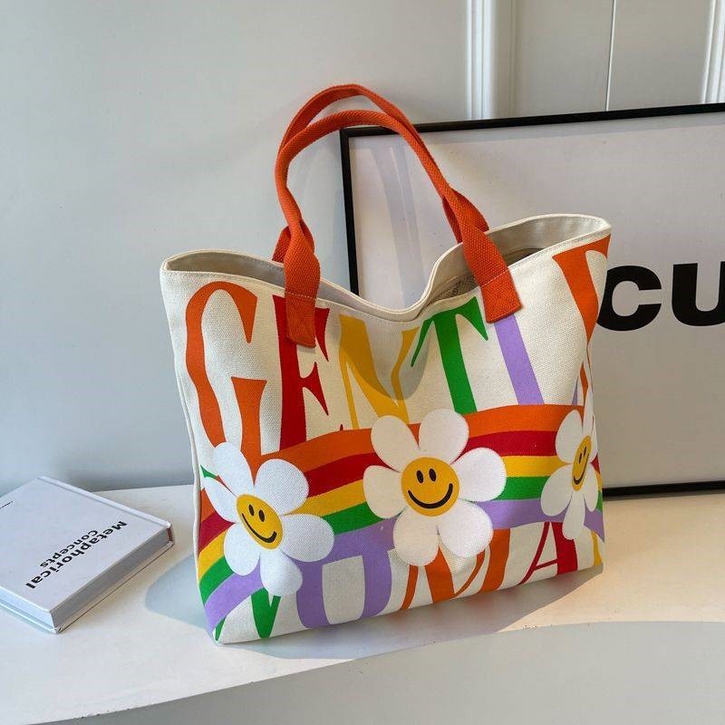 Fashion Print Large Canvas Bag