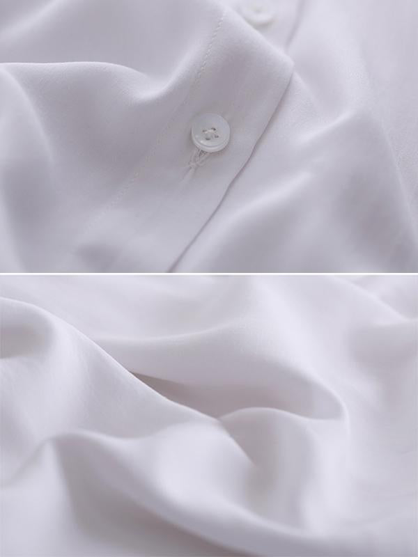 Meselling99 Original Solid Lapel Shirt Dress-Maxi Dress-Free Shipping at meselling99