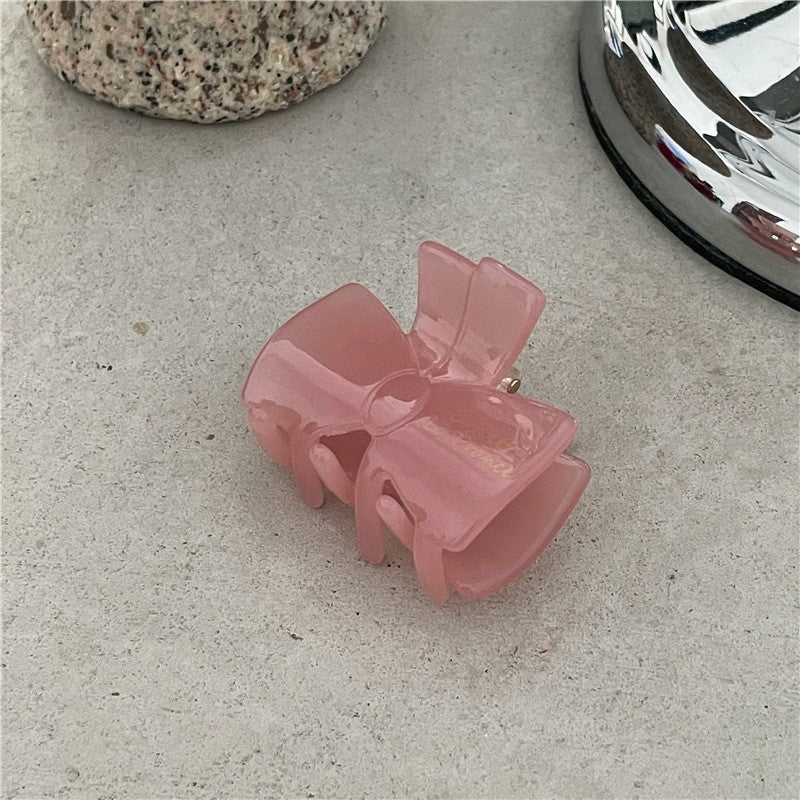 Solid Bow Shaped Hair Claw Clip