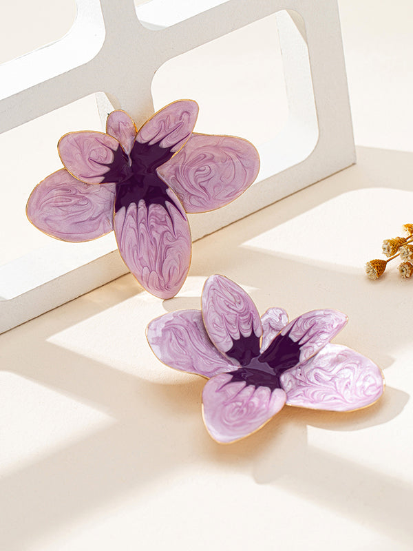 Flower Shape Drop Earrings