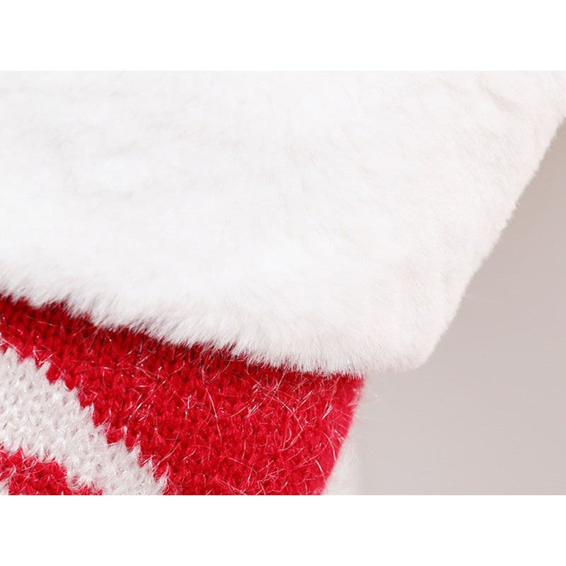 Large Knitted Snowman Old Man Sock Gift Bag Christmas Decoration