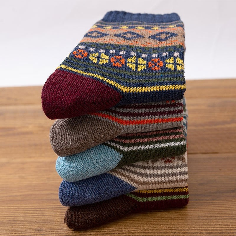 Ethnic Geometric Print Men's Socks