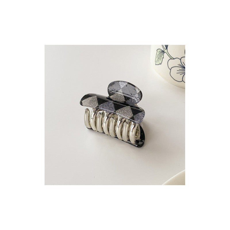 Plaid Print Small Hair Claw Clip