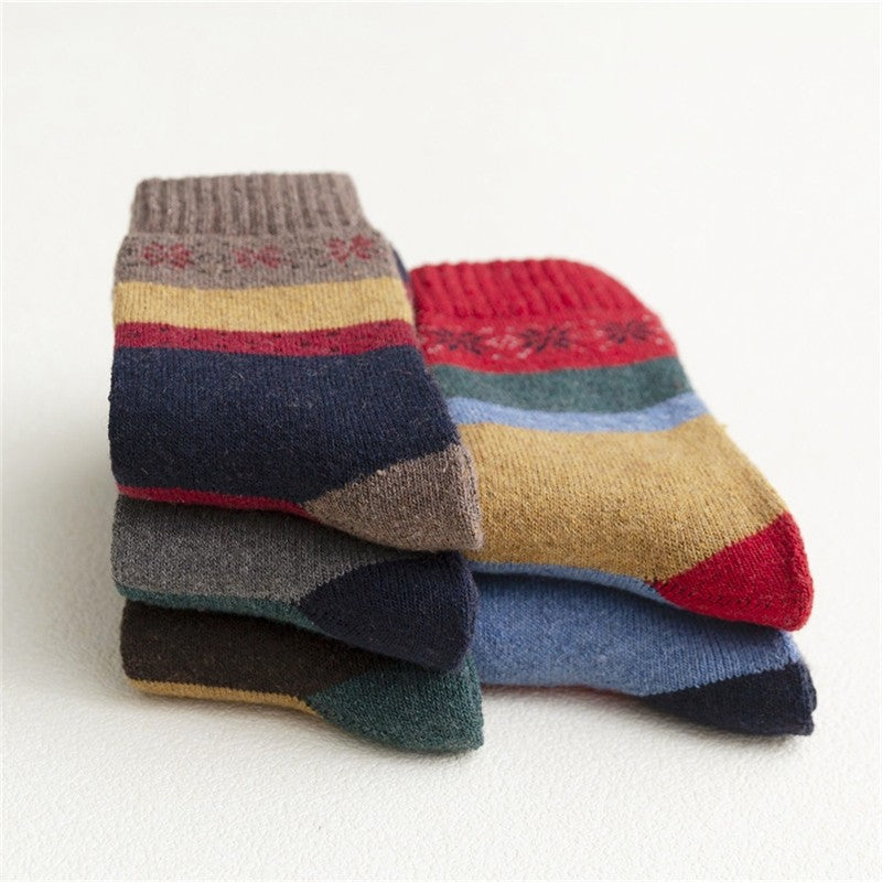 Thick Breathable Print Absorb Sweat Sock(A Set Of Five Pairs)