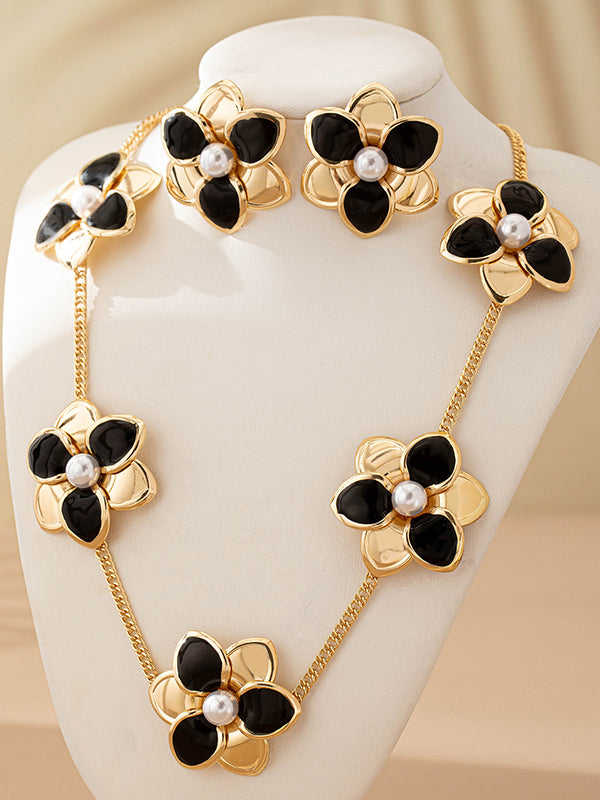 Flower Shape Earrings Accessories Necklaces Accessories