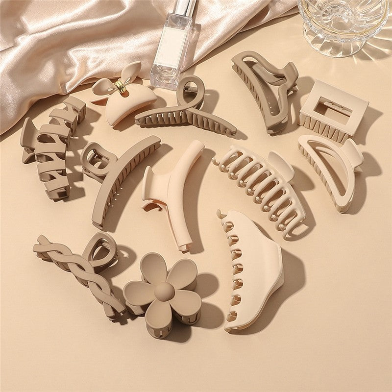 Fashion Solid Matte Hair Claw Clip