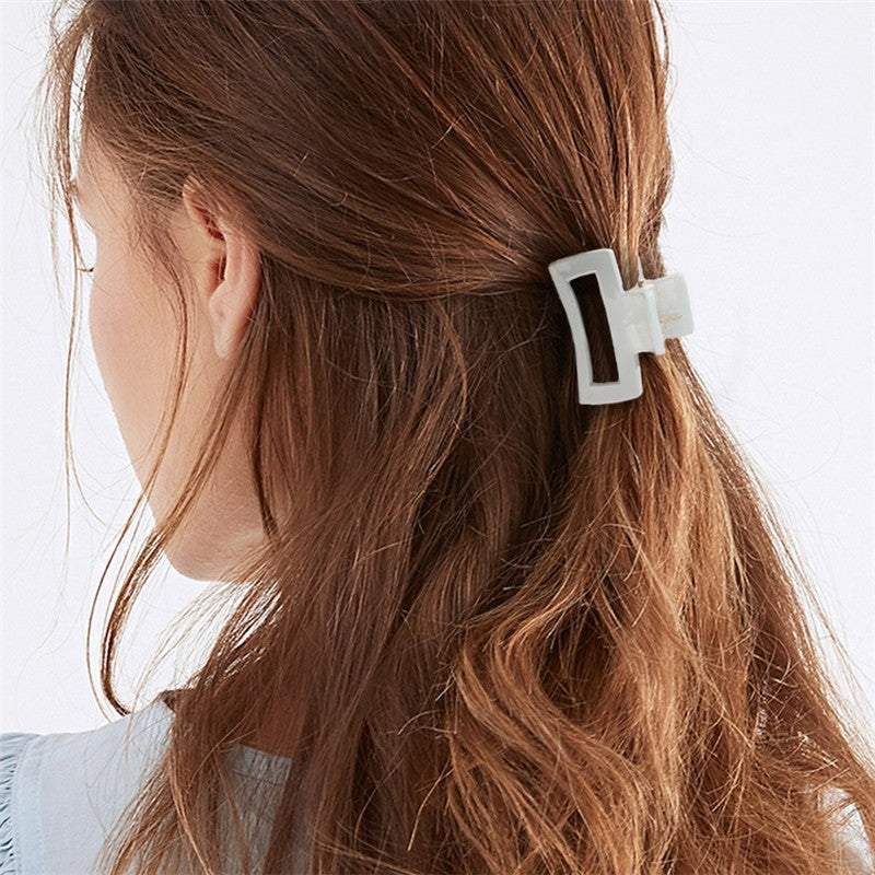 Transparent Macaron Color Rectangle Claw Clip