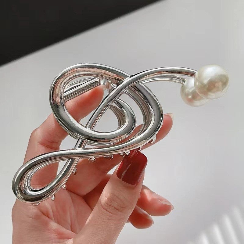 Note Simple Pearl Claw Clip