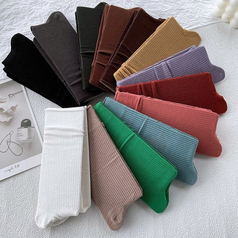 Stacked Pile Socks- Minimalist Thin Style