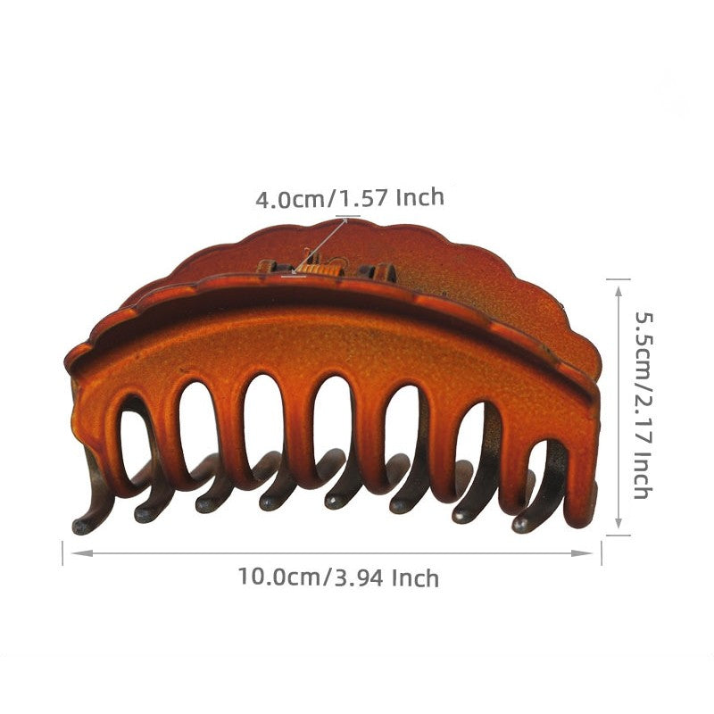 Frosted Large Solid Hair Claw Clip