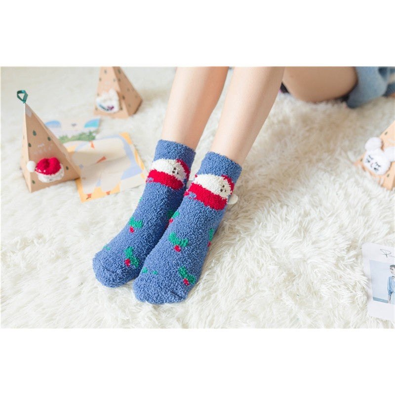 Cat Fox Deer Zebra Santa Snowman Mid-Calf Socks