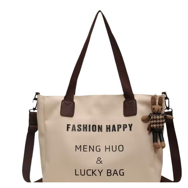 Letter Print Pouch Large Capacity Casual Shoulder Bag