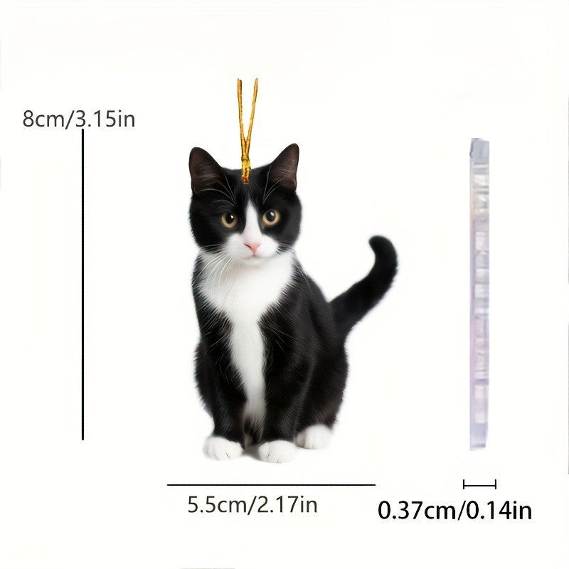 Black Acrylic Cat Wall Decor