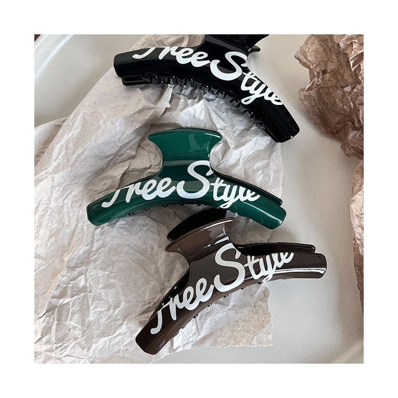 Letter Printed Daily Hair Claw Clip