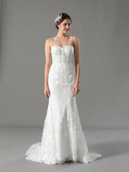 Sexy Mermaid Lace Bridal Gown Wedding Dress