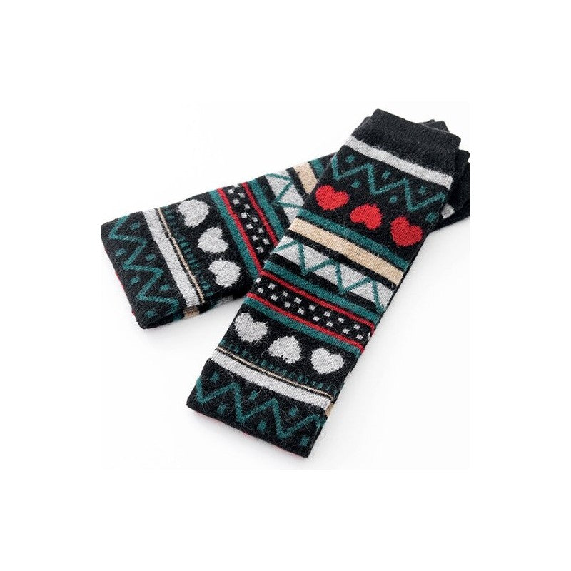 Love Jacquard Knee Length Sock Cover