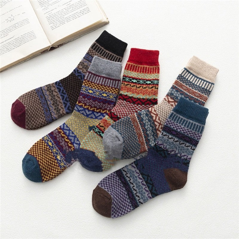Casual Thick Breathable Absorb Sweat Sock(A Set Of Five Pairs)