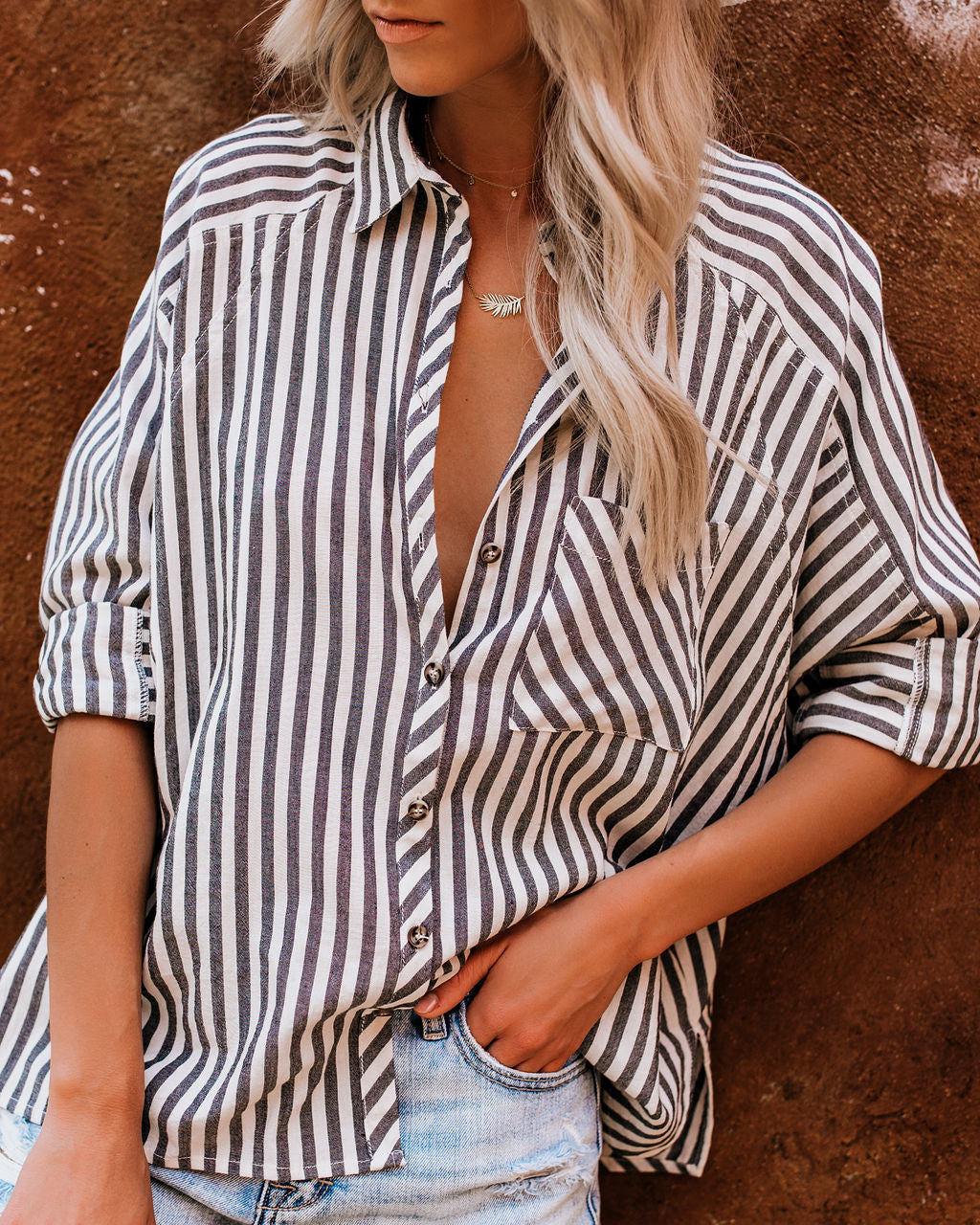 Malcolm Button Down Cotton Top