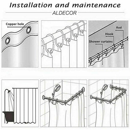 Shower Curtain Thicken Bathroom Rug Set-STYLEGOING