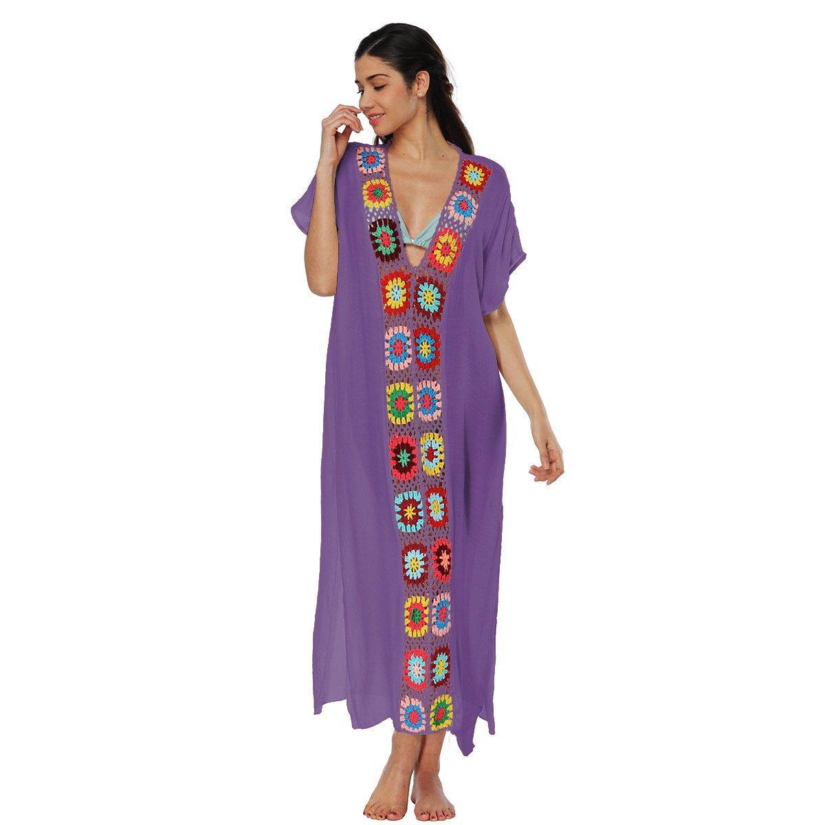 Women Long Summer Beach Cover Ups-STYLEGOING
