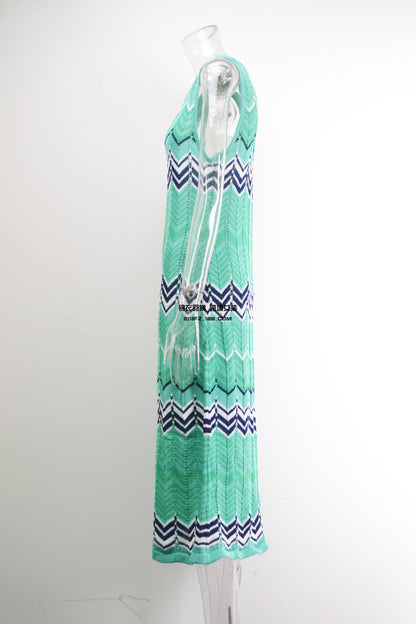 Sexy Women Summer Knitting Long Beach Dresses