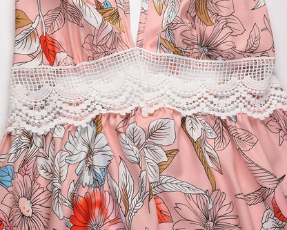 Sexy Halter Backless Summer Beach Lace Dresses