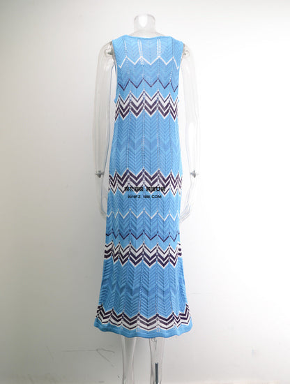Sexy Women Summer Knitting Long Beach Dresses