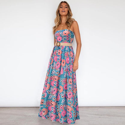 Strapless Summer Long Bohemia Dresses-STYLEGOING