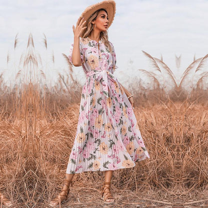Women Ruffled Summer Holiday Short Beach Dresses