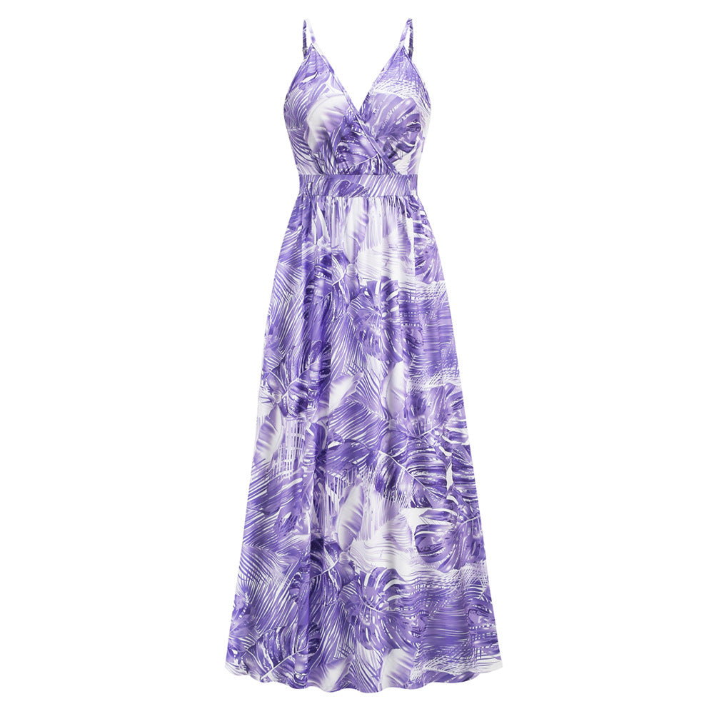 Sexy V Neck Bohemian Long Maxi Dresses