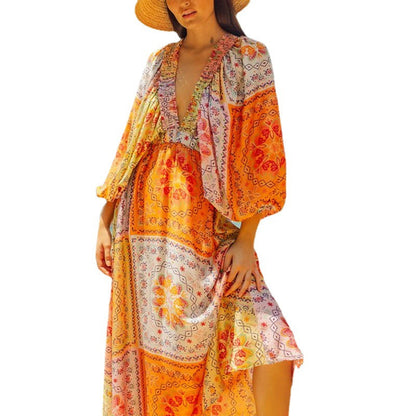 Summer Bohemian Women Holiday Long Dresses