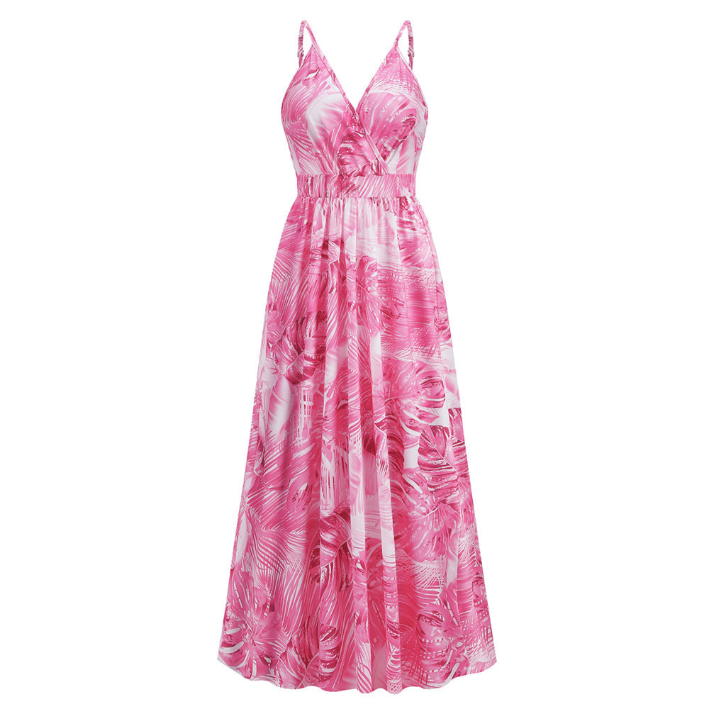 Sexy V Neck Bohemian Long Maxi Dresses