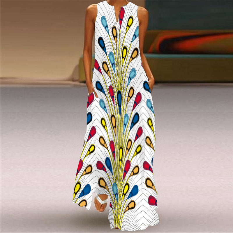 Summer V Neck Sleeveless Boho Dresses