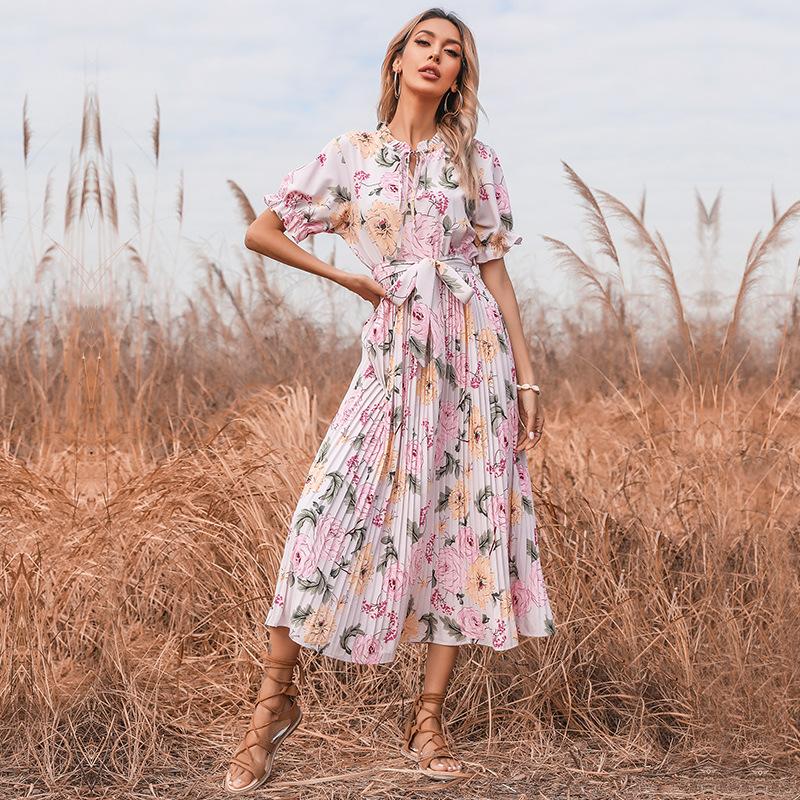 Women Ruffled Summer Holiday Short Beach Dresses