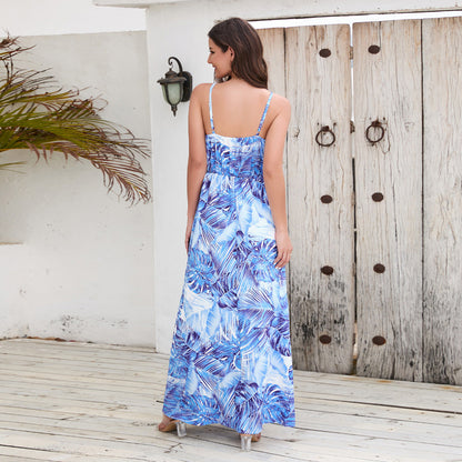 Sexy V Neck Bohemian Long Maxi Dresses