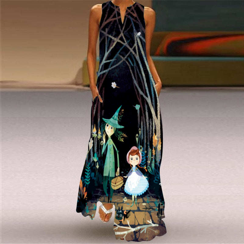 Summer V Neck Sleeveless Boho Dresses