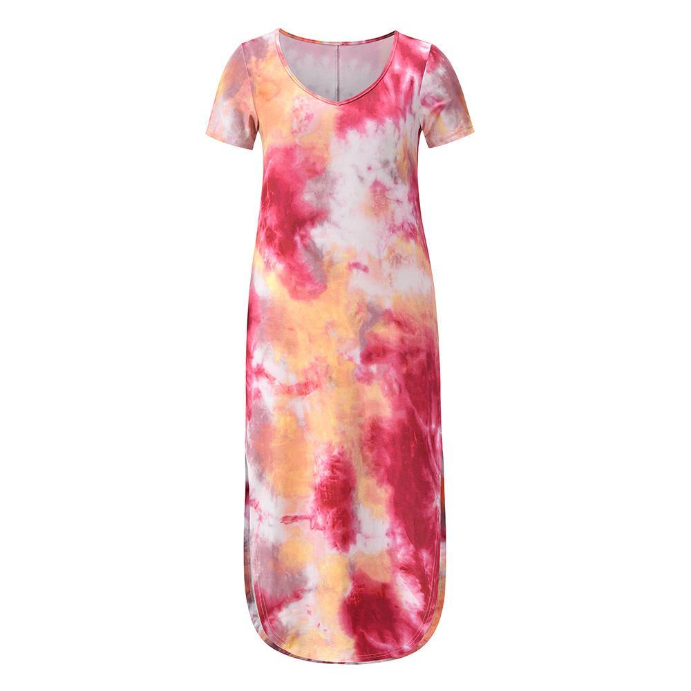 Plus Sizes High Waist Long Summer Dresses-STYLEGOING