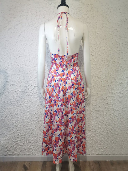 Sexy Floral Print Long Boho Summer Beach Dresses