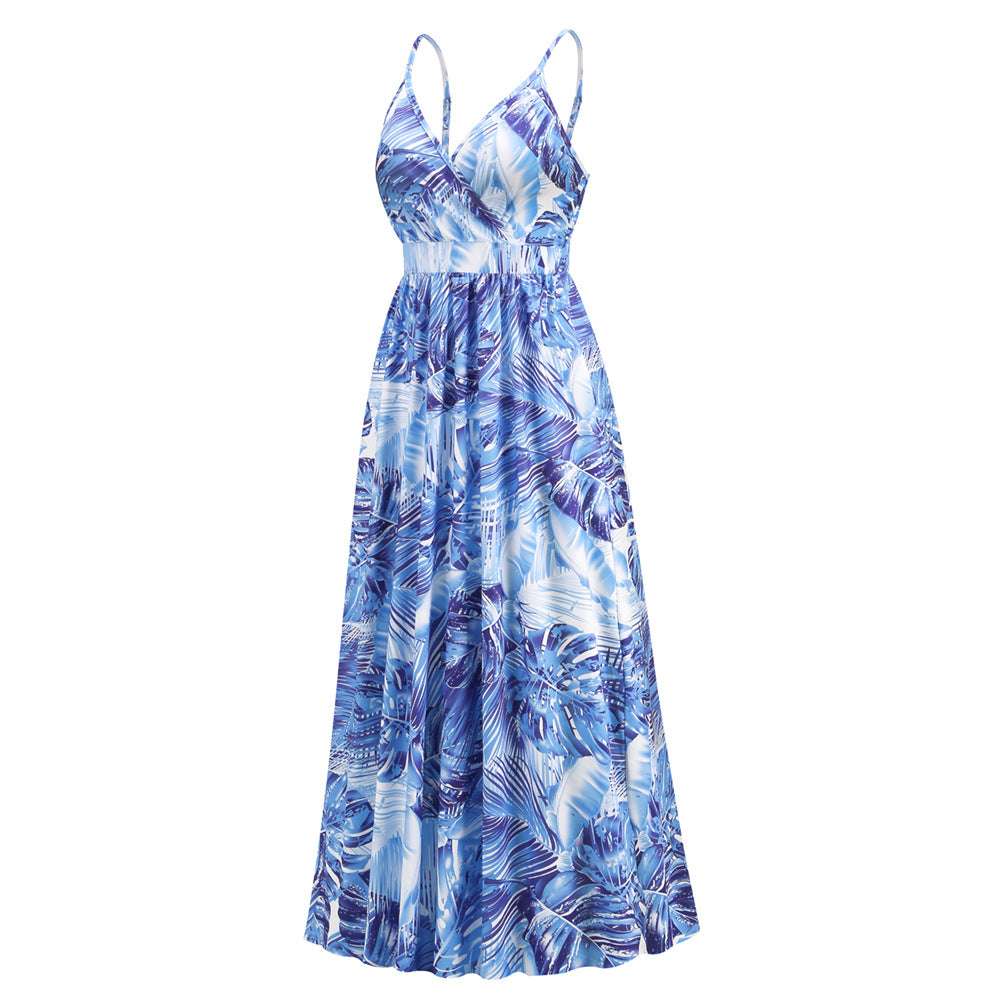 Sexy V Neck Bohemian Long Maxi Dresses