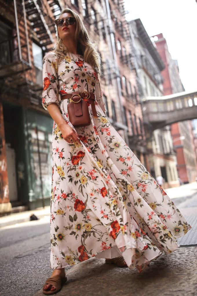 Puff Sleeves Bohemia Maxi Dress-STYLEGOING